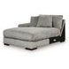 Lindyn Fog 4 Piece Modular Sectional with Double Chaise and Pillows