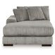 Lindyn Fog 4 Piece Modular Sectional with Double Chaise and Pillows