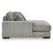 Lindyn Fog 4 Piece Modular Sectional with Double Chaise and Pillows