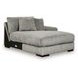 Lindyn Fog 4 Piece Modular Sectional with Double Chaise and Pillows