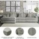 Lindyn Fog 3 Piece Sectional with LAF Chaise