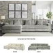 Lindyn Fog 3 Piece Sectional with LAF Chaise