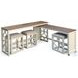 Hearthwood Haven White 5 Piece 72" Rectangular Nesting Console Table with Stools
