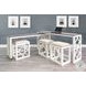Hearthwood Haven White 5 Piece 72" Rectangular Nesting Console Table with Stools