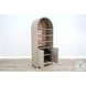 Sagewyn Light Gray 2 Door Arched Display Cabinet