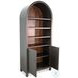 Maple Haze Gray 2 Door Arched Display Cabinet
