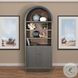 Maple Haze Gray 2 Door Arched Display Cabinet