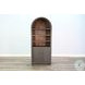 Maple Haze Gray 2 Door Arched Display Cabinet
