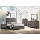 Watson Gray Oak And Black Full Panel Bed