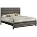 Watson Gray Oak And Black King Panel Bed