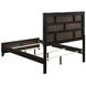 Watson Gray Oak And Black Queen Panel Bed