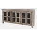 Rustic Shores Grey Wash 6 Door Low Accent Cabinet