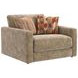 Avondale Burlap Upholstered Chair and A Half with Pillows