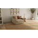 Avondale Burlap Upholstered Chair and A Half with Pillows