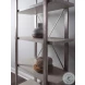 Signature Designs Wire Brushed Light Gray And Antiqued Silver Leaf Soiree Etagere