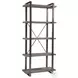 Signature Designs Wire Brushed Light Gray And Antiqued Silver Leaf Soiree Etagere