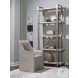 Signature Designs Wire Brushed Light Gray And Antiqued Silver Leaf Soiree Etagere