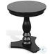 Pedestal Grace Black Round Accent Table