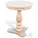 Pedestal Grace Natural Round Accent Table