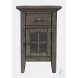 Rustic Shores Stone Chairside Table