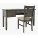 Rustic Shores Stone 56" Desk and Upholstered Chair Set with USB Charging