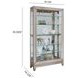 Platinum Side Entry Curio With Five Adjustable Shelves
