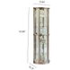 Platinum Glass Door Curio With Adjustable Shelves