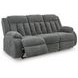 Free Wake Steel 85" Power Reclining Sofa with Drop Down Table and USB Charging