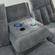 Free Wake Steel 85" Power Reclining Sofa with Drop Down Table and USB Charging