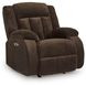 Free Wake Chocolate Rocker Power Recliner with USB Charging