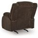 Free Wake Chocolate Rocker Power Recliner with USB Charging