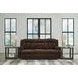 Free Wake Chocolate Power Reclining Living Room Set with Drop Down Table and USB Charging