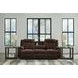 Free Wake Chocolate Power Reclining Living Room Set with Drop Down Table and USB Charging
