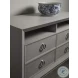 Signature Designs Gray Lacquered Linen Zeitgeist TV Stand