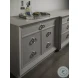 Signature Designs Gray Lacquered Linen Zeitgeist Door Hall Chest