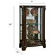 21429 Rich Deep Cherry Mantel Curio Cabinet