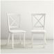 Eastern Tides Brushed White Cross Back Side Chair Set of 2