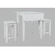 Eastern Tides Brushed White 3 Piece Counter Height Dining Set