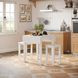Eastern Tides Brushed White 3 Piece Counter Height Dining Set