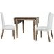 Eastern Tides Brown and Blue Stripe Upholstered 3 Piece Dining Set