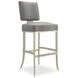 Reserved Seating Pewter Upholstered Bar Stool