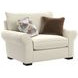 Alden Linen Upholstered Chair and A Half with Pillows