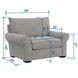 Alden Stone Upholstered Chair and A Half with Pillows