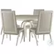 Signature Designs Champagne Silver Foil Capiz Round Dining Table
