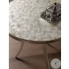 Signature Designs Champagne Silver Foil Capiz Round End Table