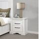 McKinney Vintage White 2 Drawer Nightstand with USB Charging