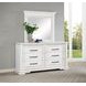 McKinney Vintage White 6 Drawer Dresser with Mirror