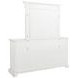 McKinney Vintage White 6 Drawer Dresser with Mirror