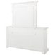 McKinney Vintage White 6 Drawer Dresser with Mirror