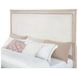 Pembroke Washed Oak and Cream King Upholstered Panel Bed with Nailhead Trim